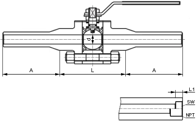 加長焊接端高壓球閥